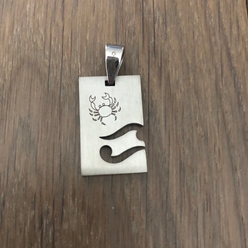 NEW NWOT Cancer zodiac stainless steel pendant charm unique classy chic